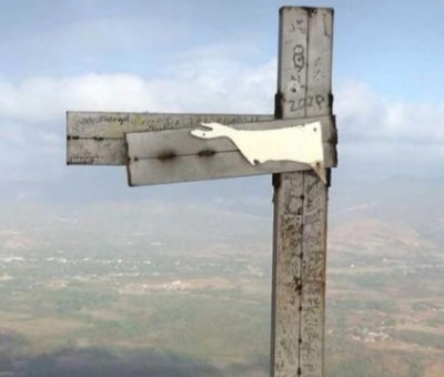 Vandalizan cruz del icónico Cerro Chame