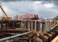 Cuarto Puente comienza a elevarse: vaciado de concreto fortalece la base de una de sus torres principales